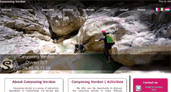 Desktop Screenshot of canyoningverdon.net