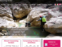 Tablet Screenshot of canyoningverdon.net